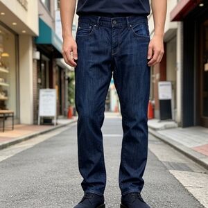 BOSS Orange Dark Blue Straight Leg Jeans Size 36 Stretch Denim Classic Fit